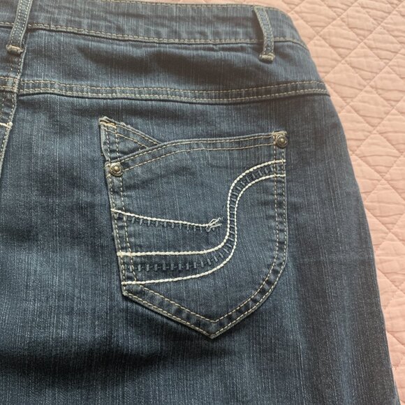 MARIE CLAIRE - Denim Jeans Mini skirt blue stretch - size 11 - Picture 10 of 12